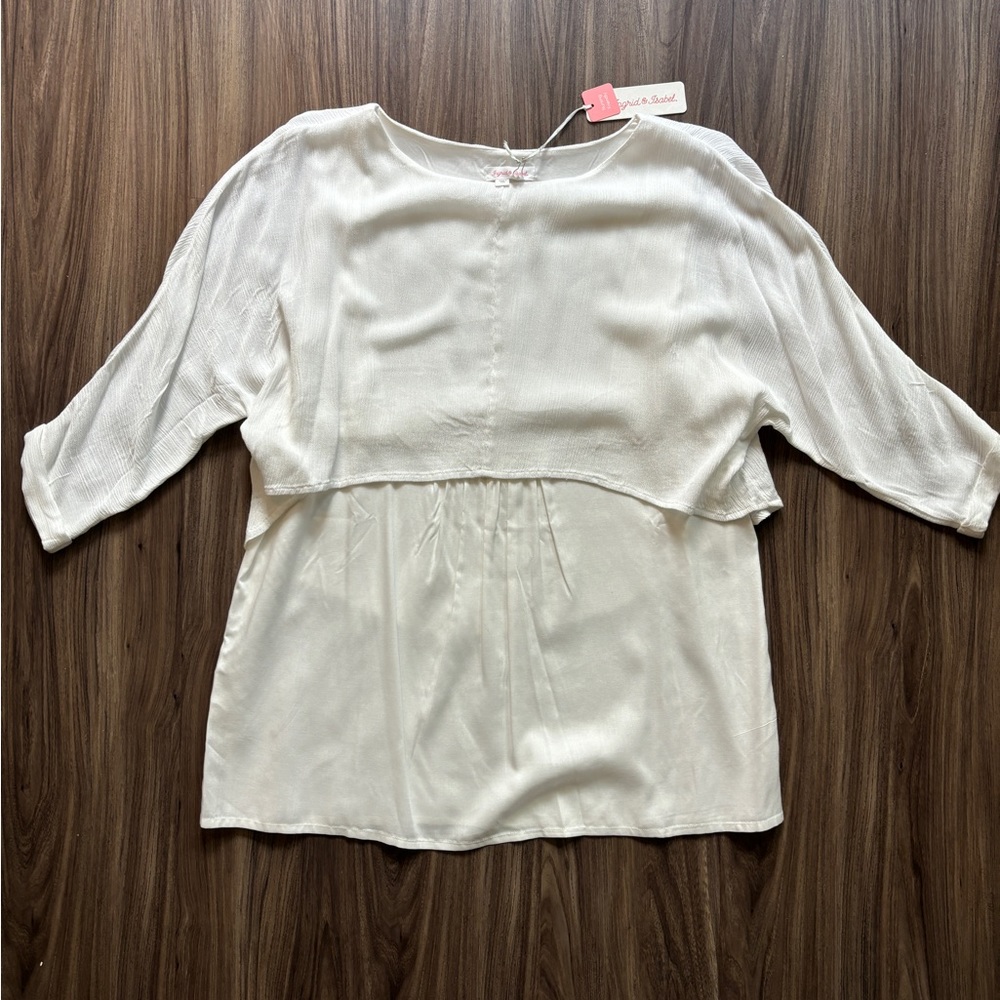 Ingrid & Isabel Maternity/Nursing Blouse Size Small